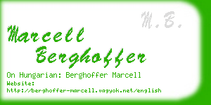 marcell berghoffer business card